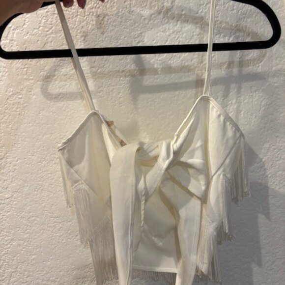 Altar'd State White Fringe Top and Skirt - Picture 5 of 11
